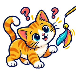 Gato curioso jugando con una pluma